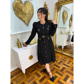 Vestido Charlotte | Chenille Midi manga longa