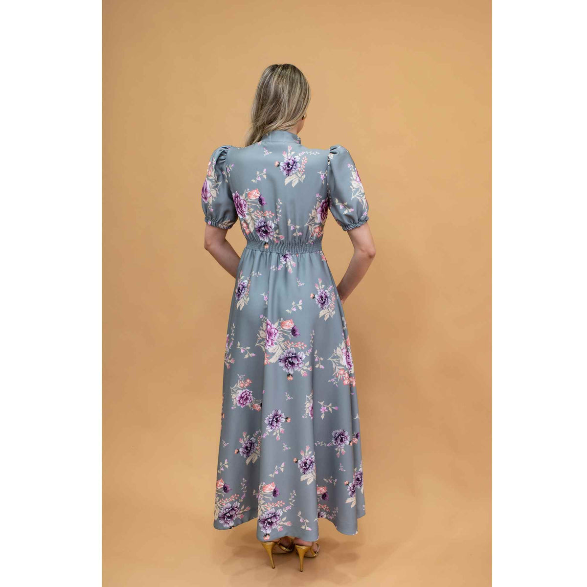 Vestido Clarissa | crepe premium flowers supermidi