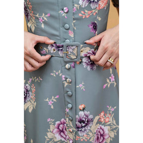 Vestido Clarissa | crepe premium flowers supermidi