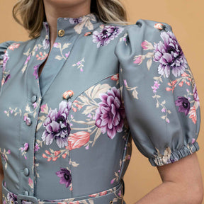 Vestido Clarissa | crepe premium flowers supermidi