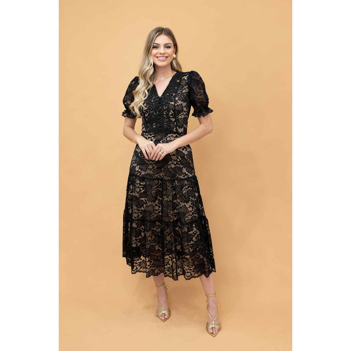 Vestido Francesca | guipir midi
