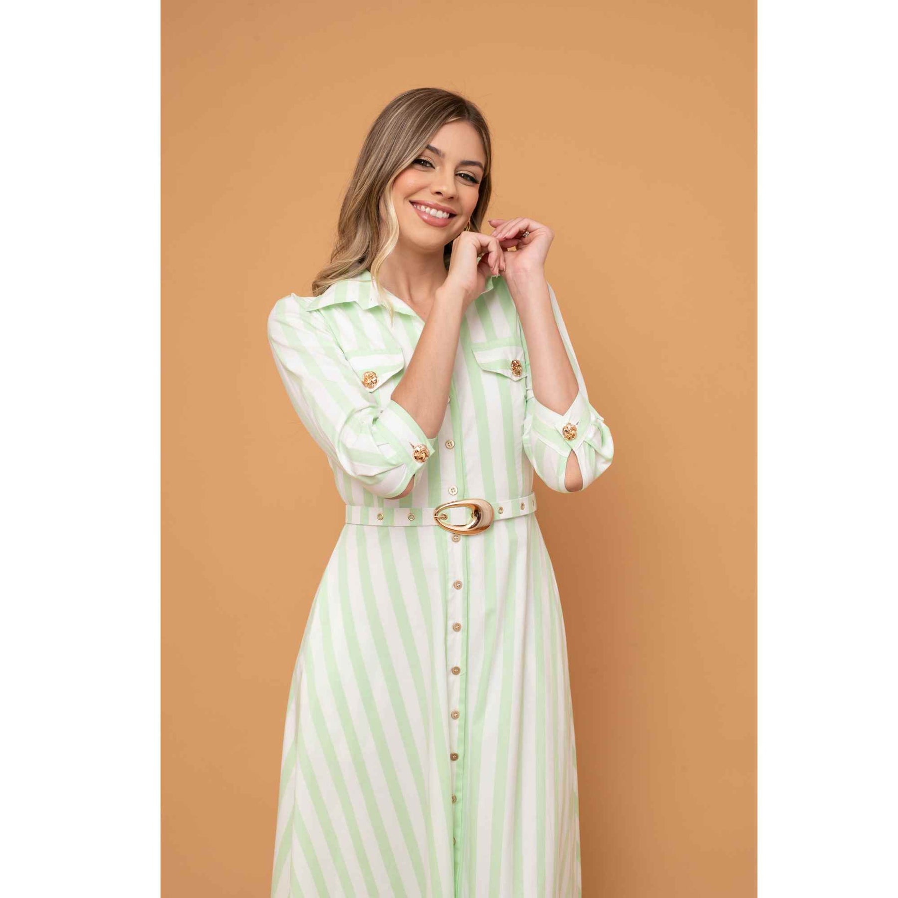 Vestido Helena | Chemise Listrado