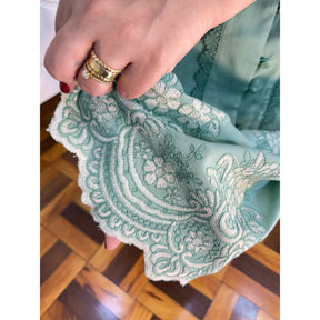 Vestido Kimberly Releitura | fibra natural bordado midi