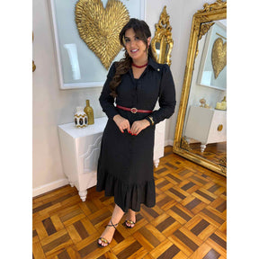 Vestido Lavinia | Chemise fibra natural manga longa