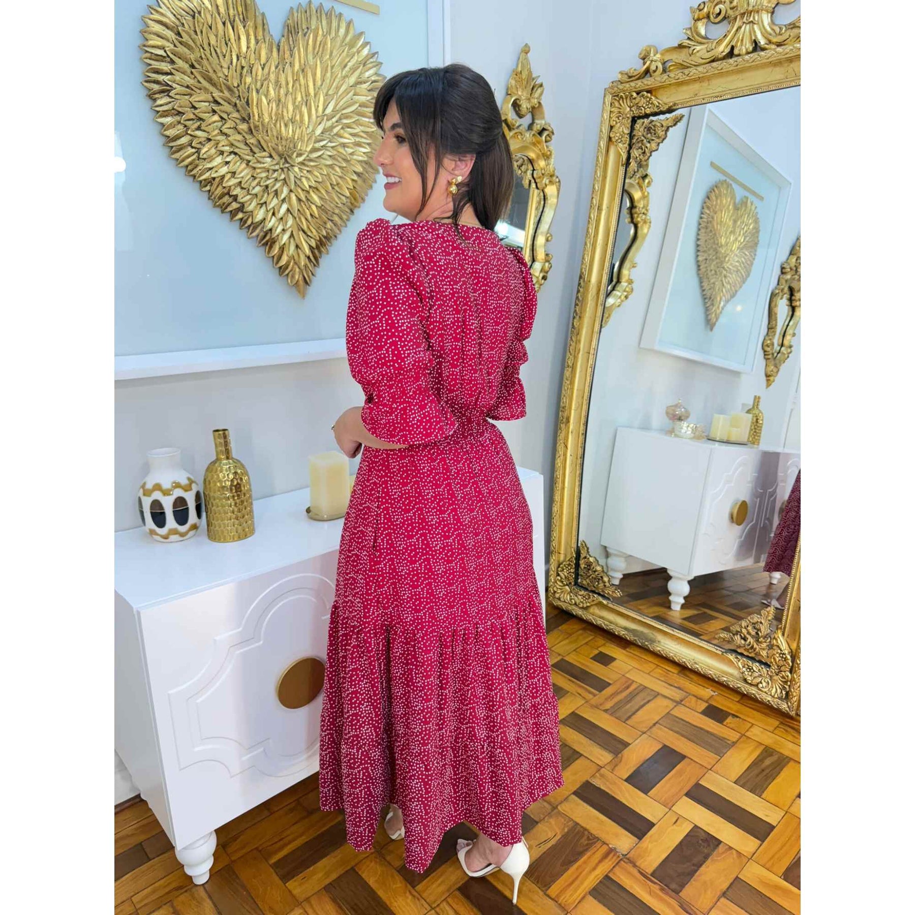 Vestido Viviana | Poá Supermidi Viscose Premium